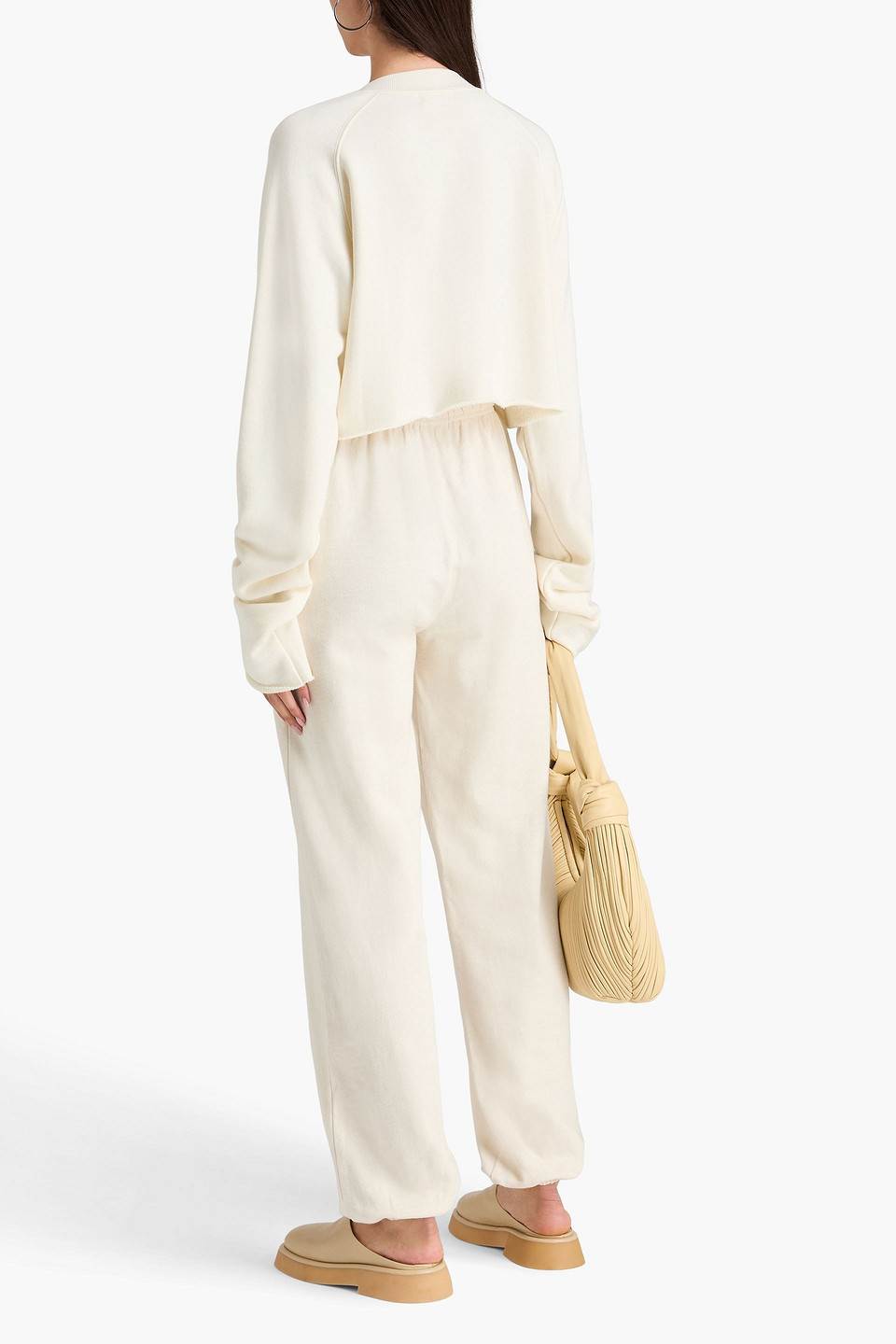  éterne - Cropped Sweatshirt Aus Frottee Aus Einer Baumwoll-modalmischung - Weiß - Xs 