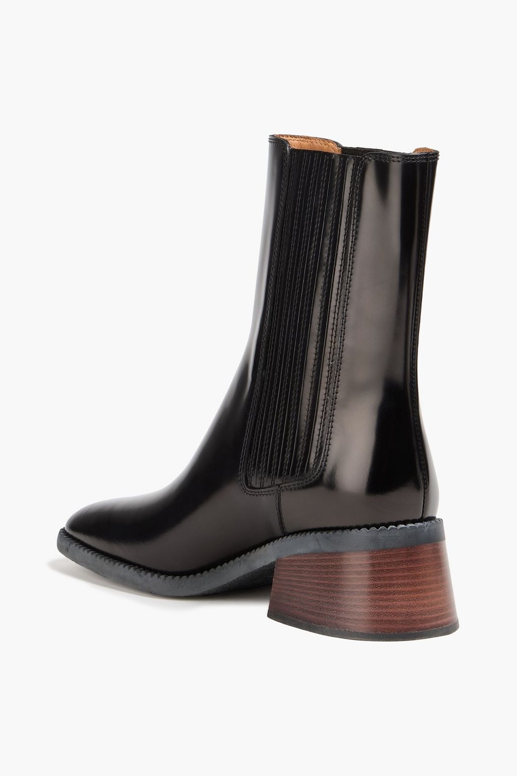 TOD'S Glossed-leather ankle boots