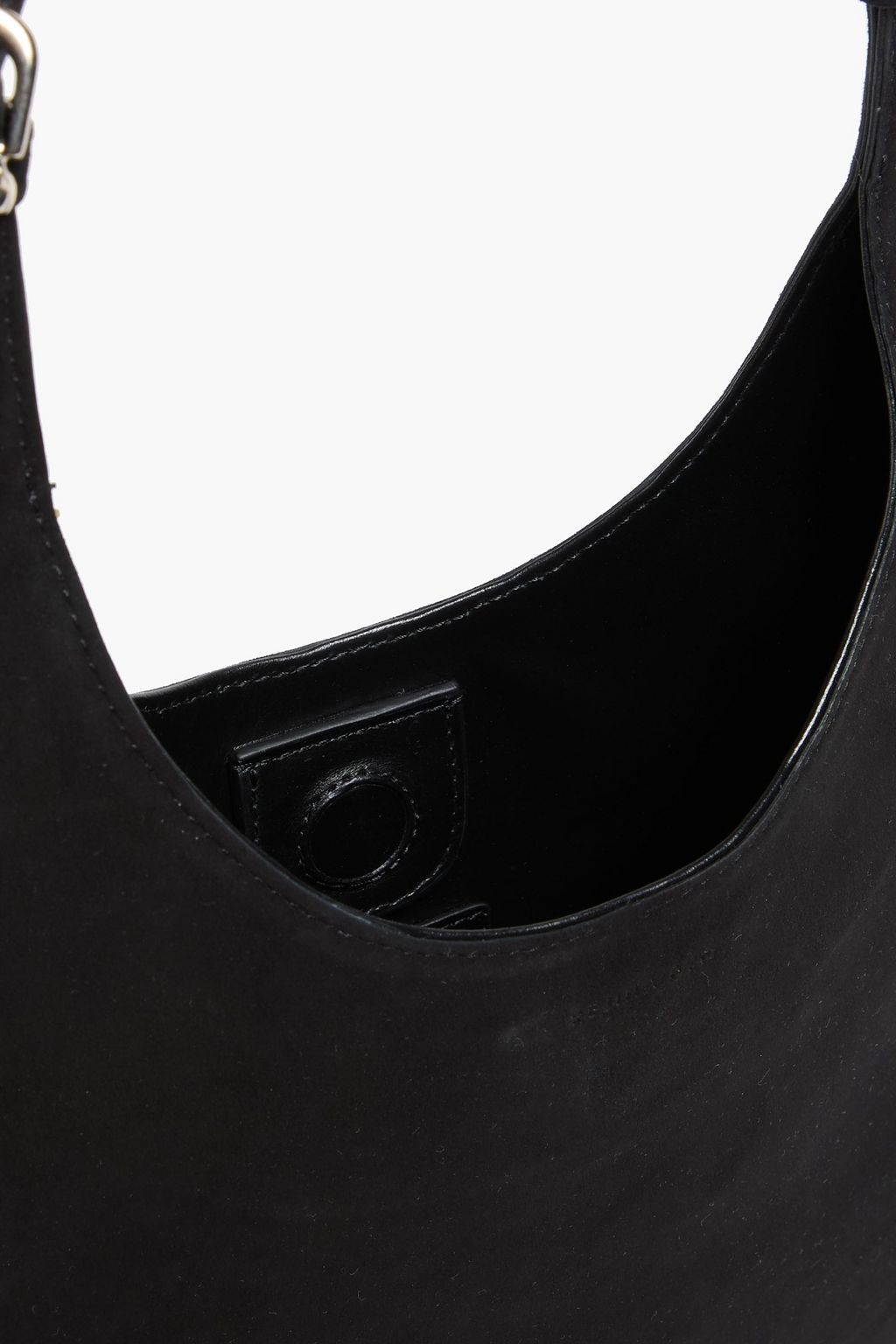 REJINA PYO حقيبة كتف "سييرا" من جلد السويد مزينة بحلقات معدنية