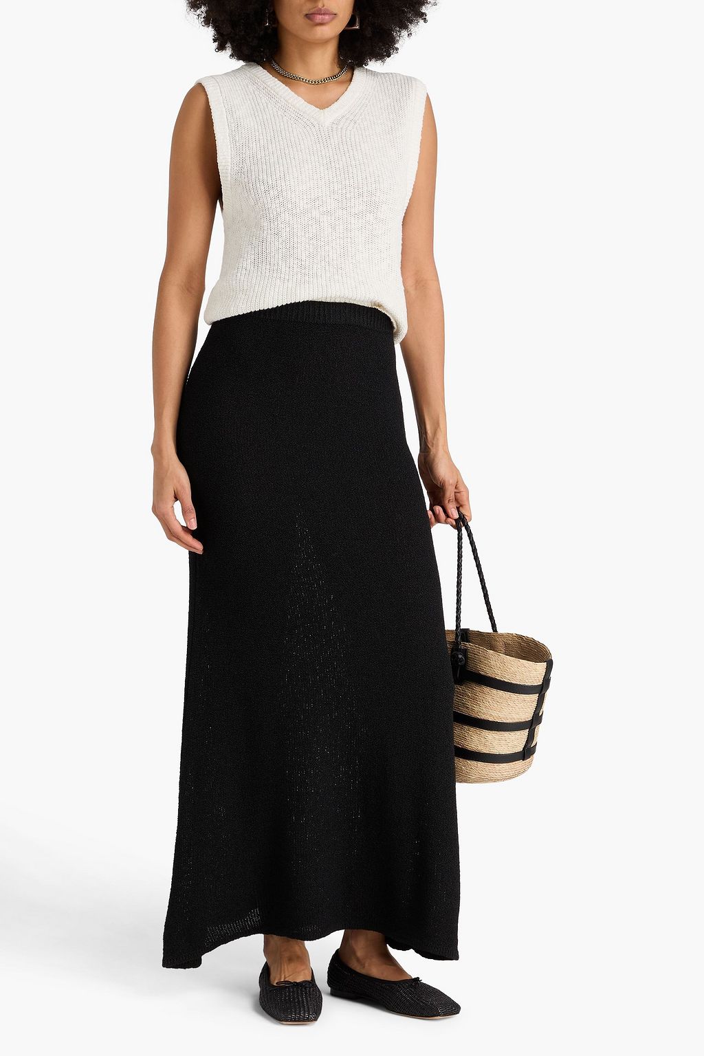 TOTEME Bouclé-knit maxi skirt