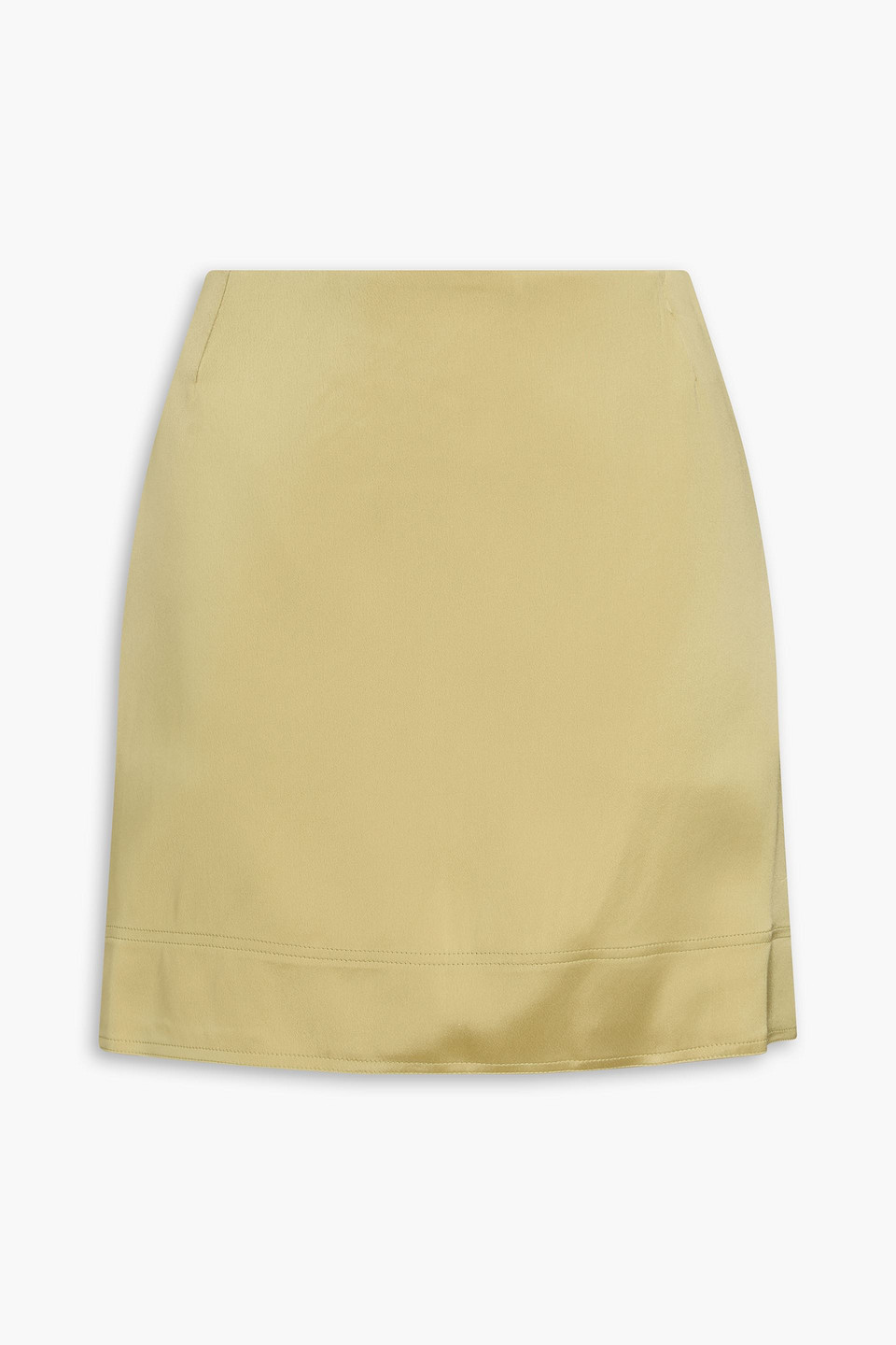 Totême Satin-crepe Mini Skirt In Green