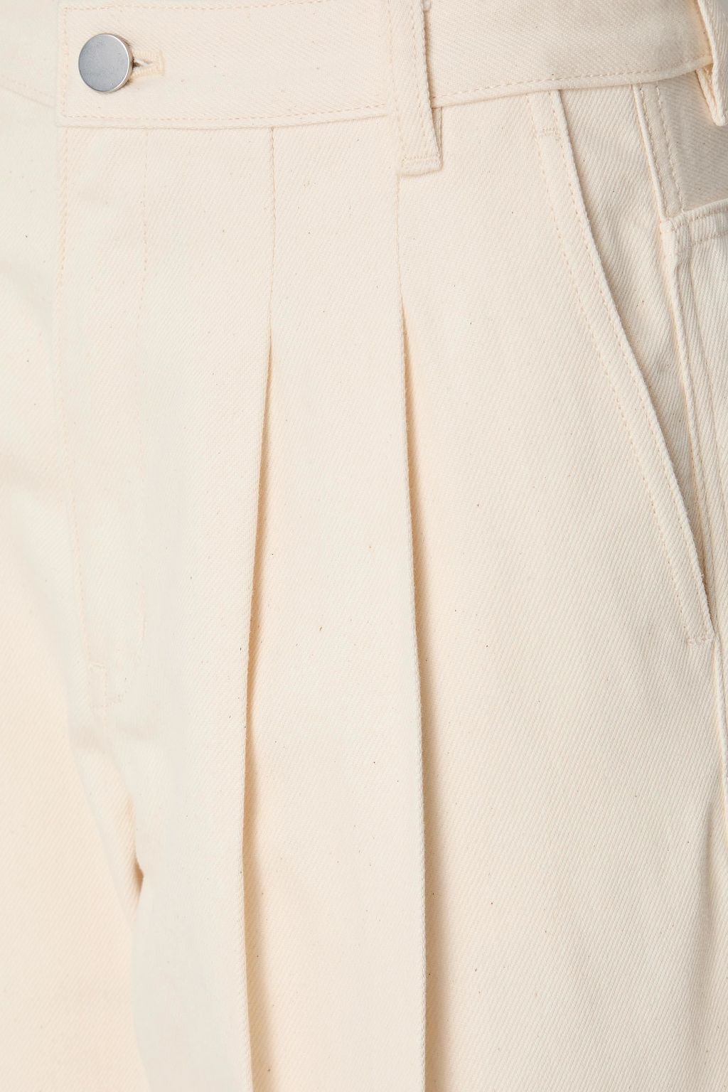 THEORY Pleated denim wide-leg pants