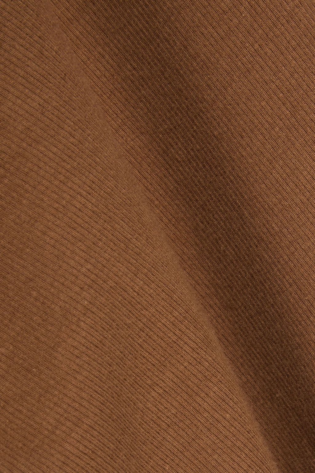 ÉTERNE فستان طويل بدون حمالات من الجيرسي المضلّع