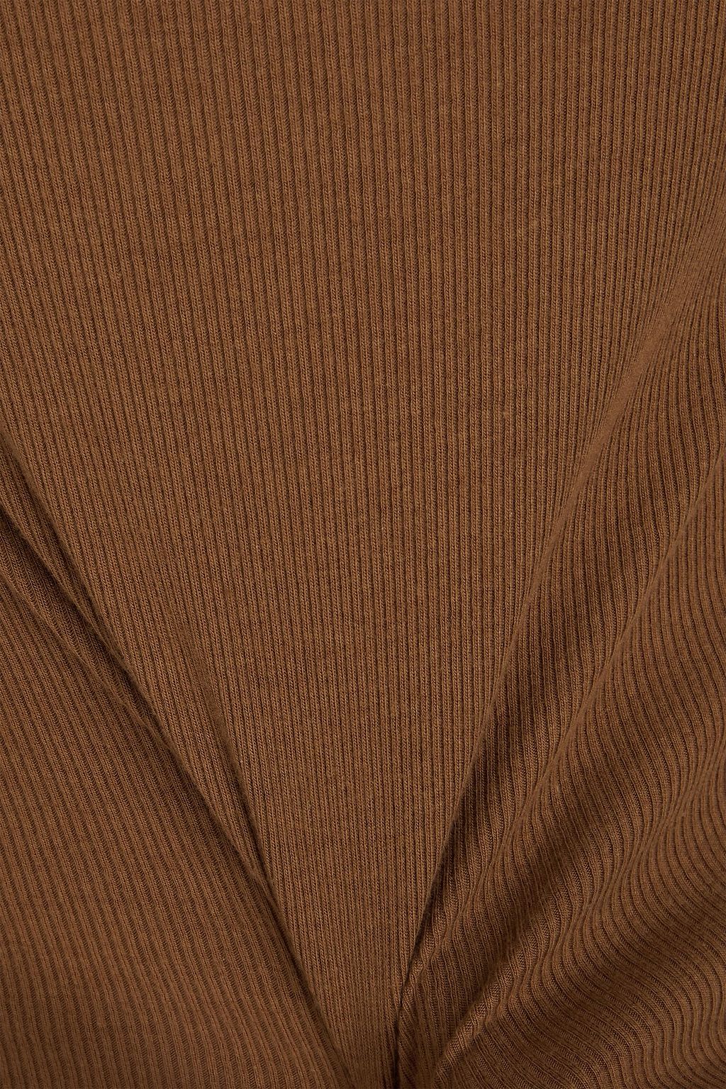 ÉTERNE Ribbed jersey mini dress