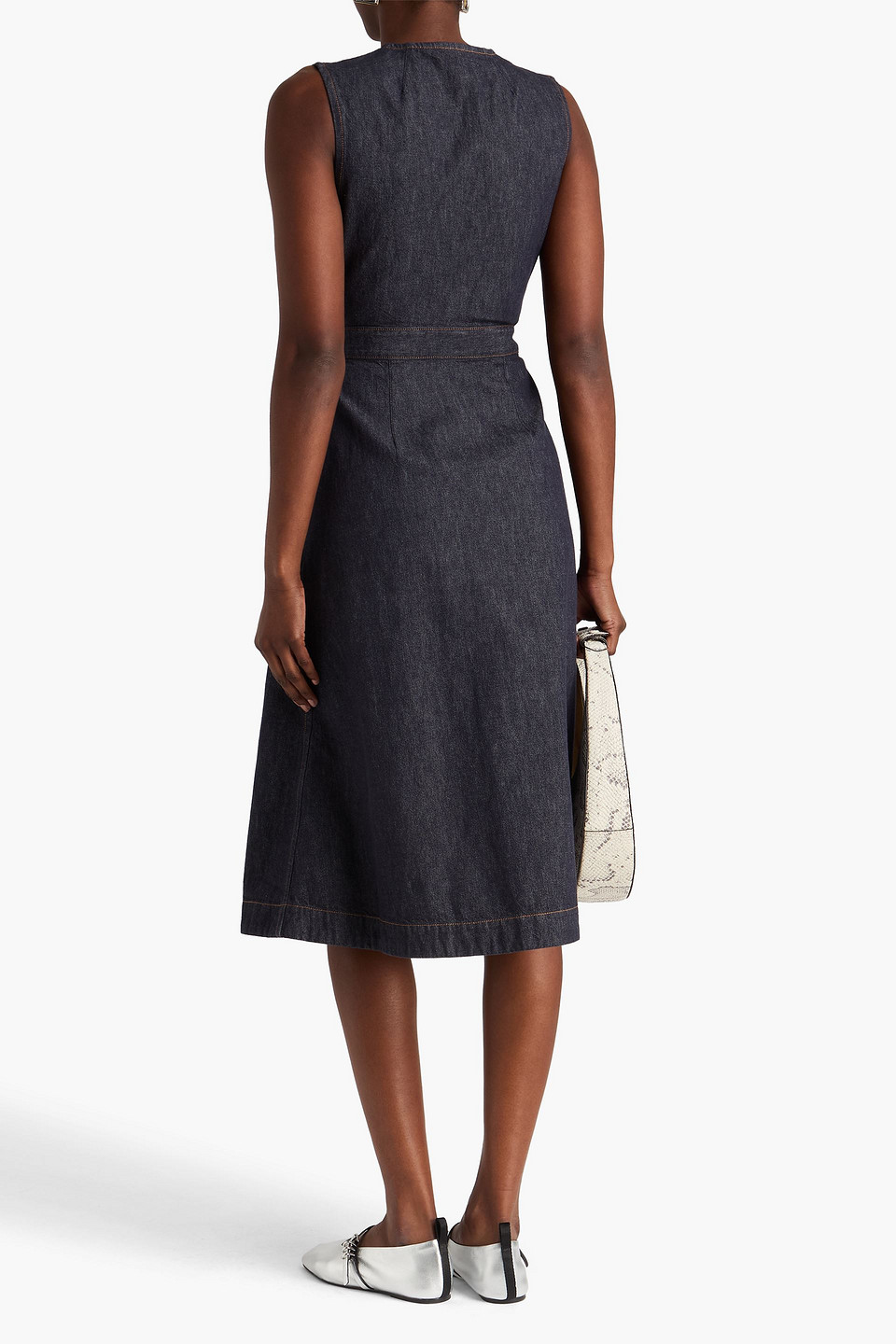  Theory - Midi-wickelkleid Aus Denim - Blau - Us 12 