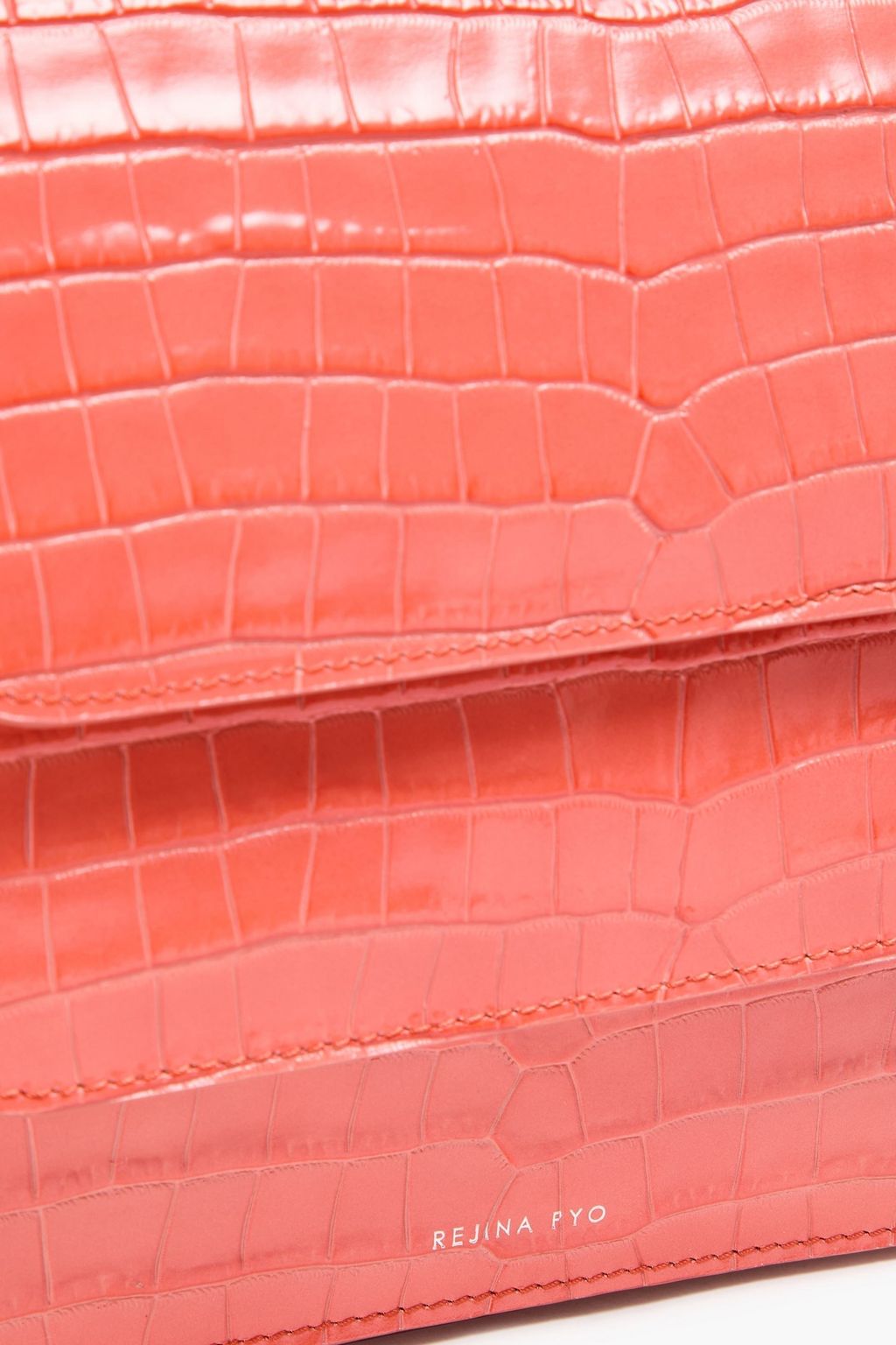 REJINA PYO حقيبة كتف "آنا" من الجلد بنقشة جلد التمساح