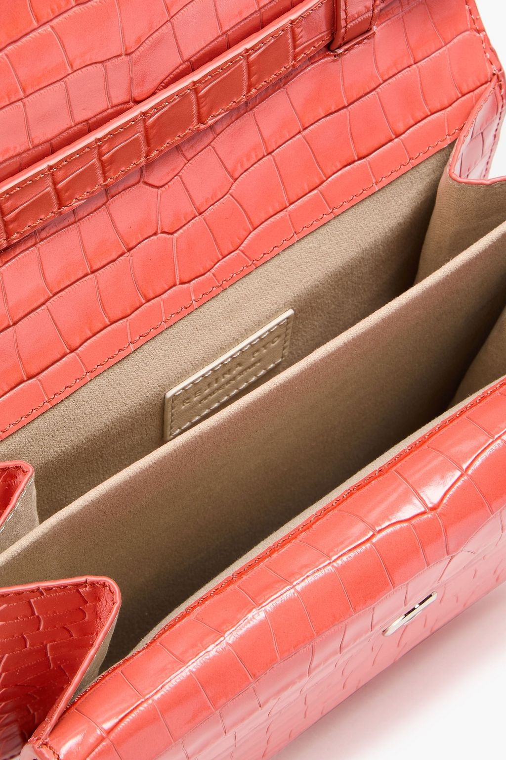 REJINA PYO حقيبة كتف "آنا" من الجلد بنقشة جلد التمساح