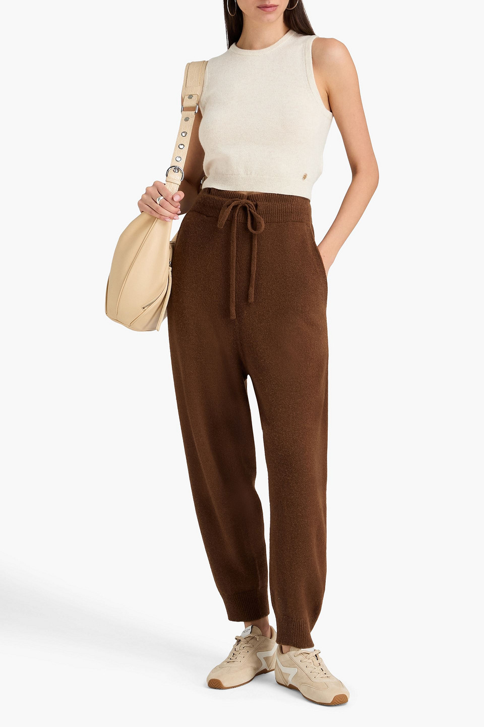  éterne - Sawyer Cropped Cashmere Top - Neutral - L/xl 