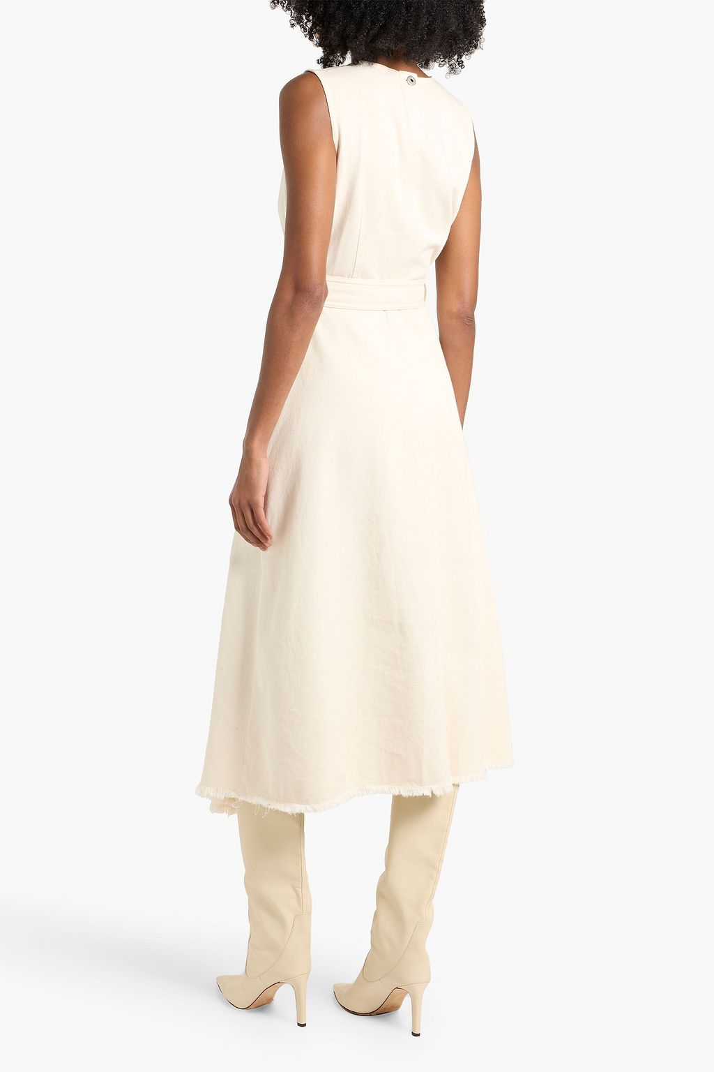 WEEKEND MAX MARA Durata asymmetric denim midi dress