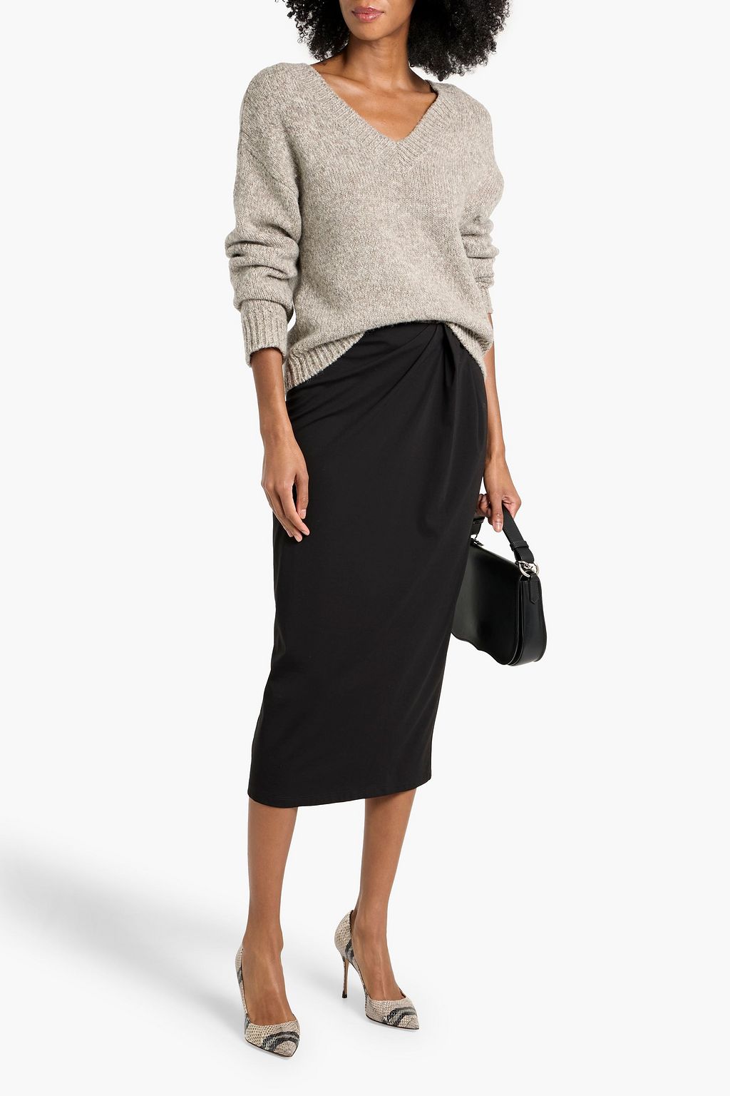 WEEKEND MAX MARA Hans stretch-jersey midi pencil skirt
