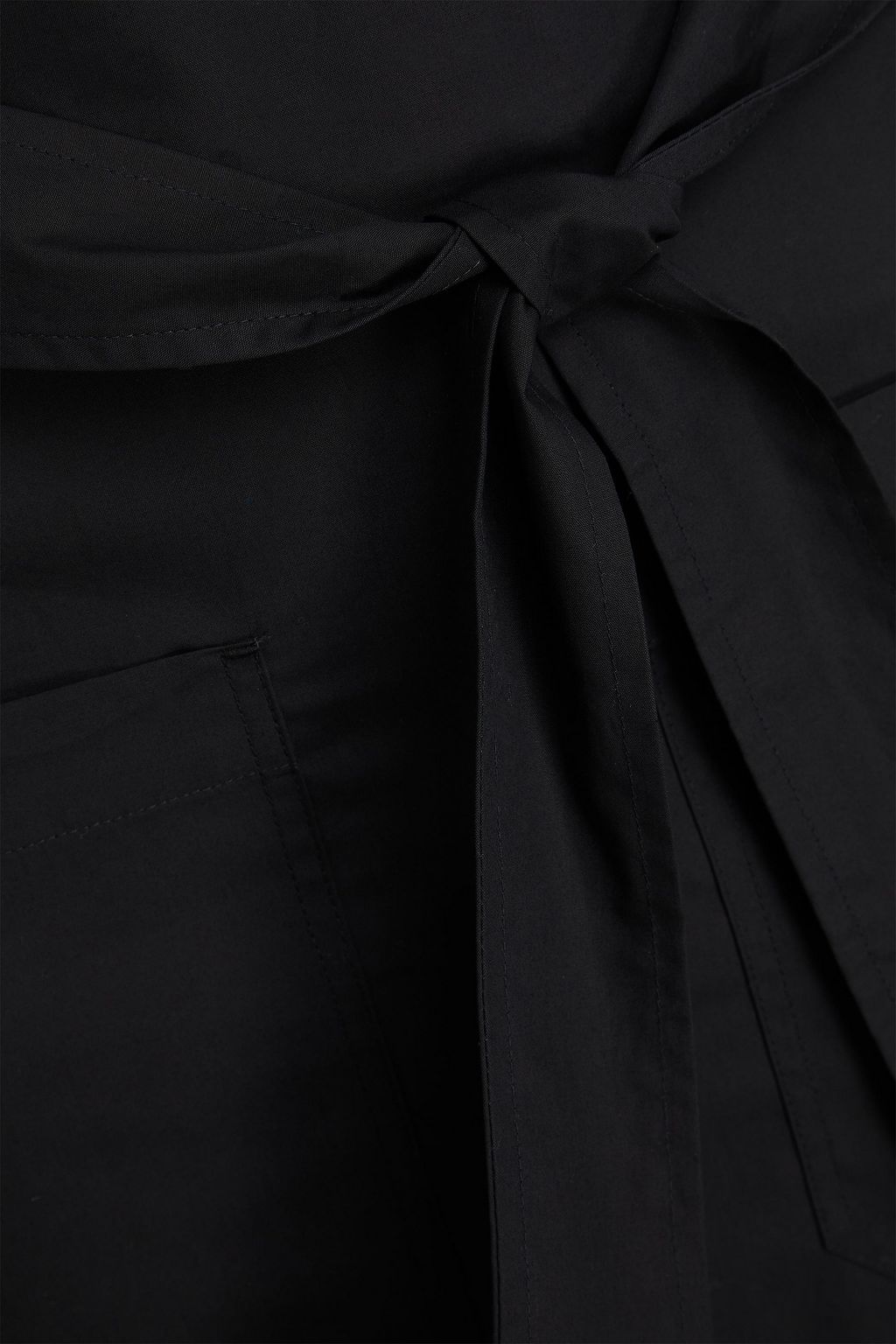 TOTEME Belted cotton-poplin midi skirt