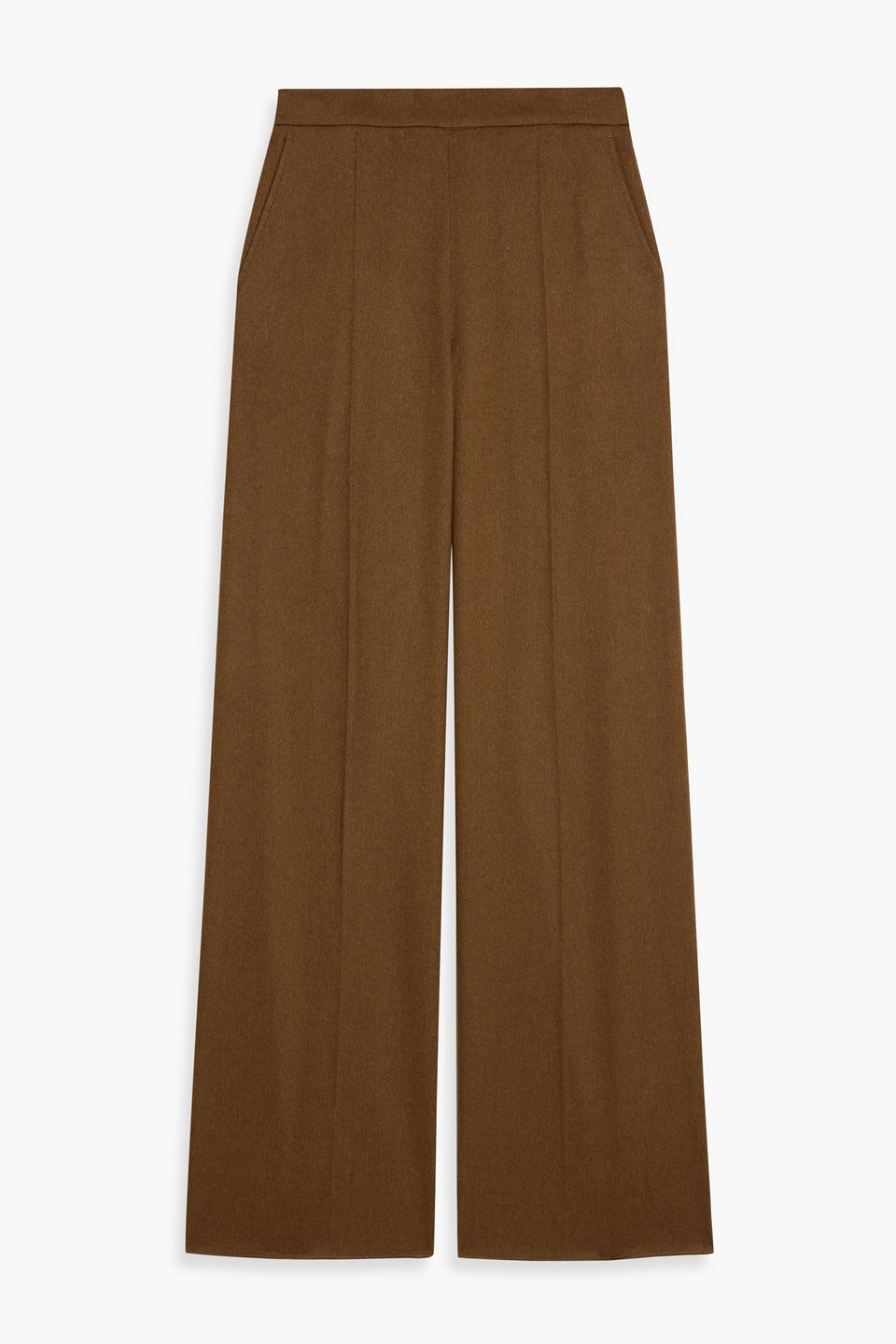 Max Mara Axe Camel Hair Wide-leg Pants In Brown