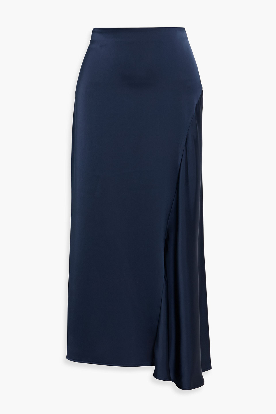 Weekend Max Mara Aia Satin Midi Skirt In Blue