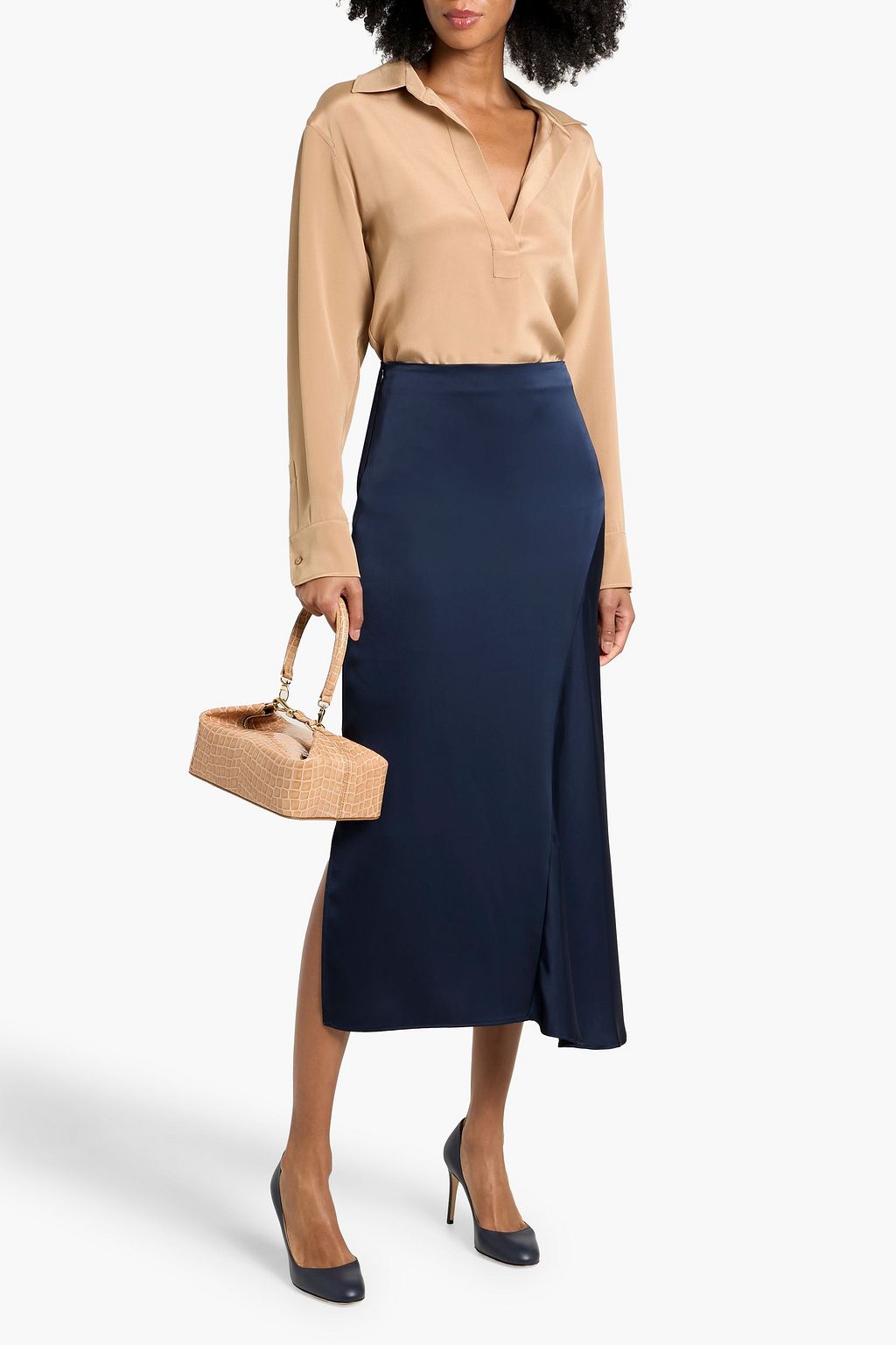 WEEKEND MAX MARA Aia satin midi skirt