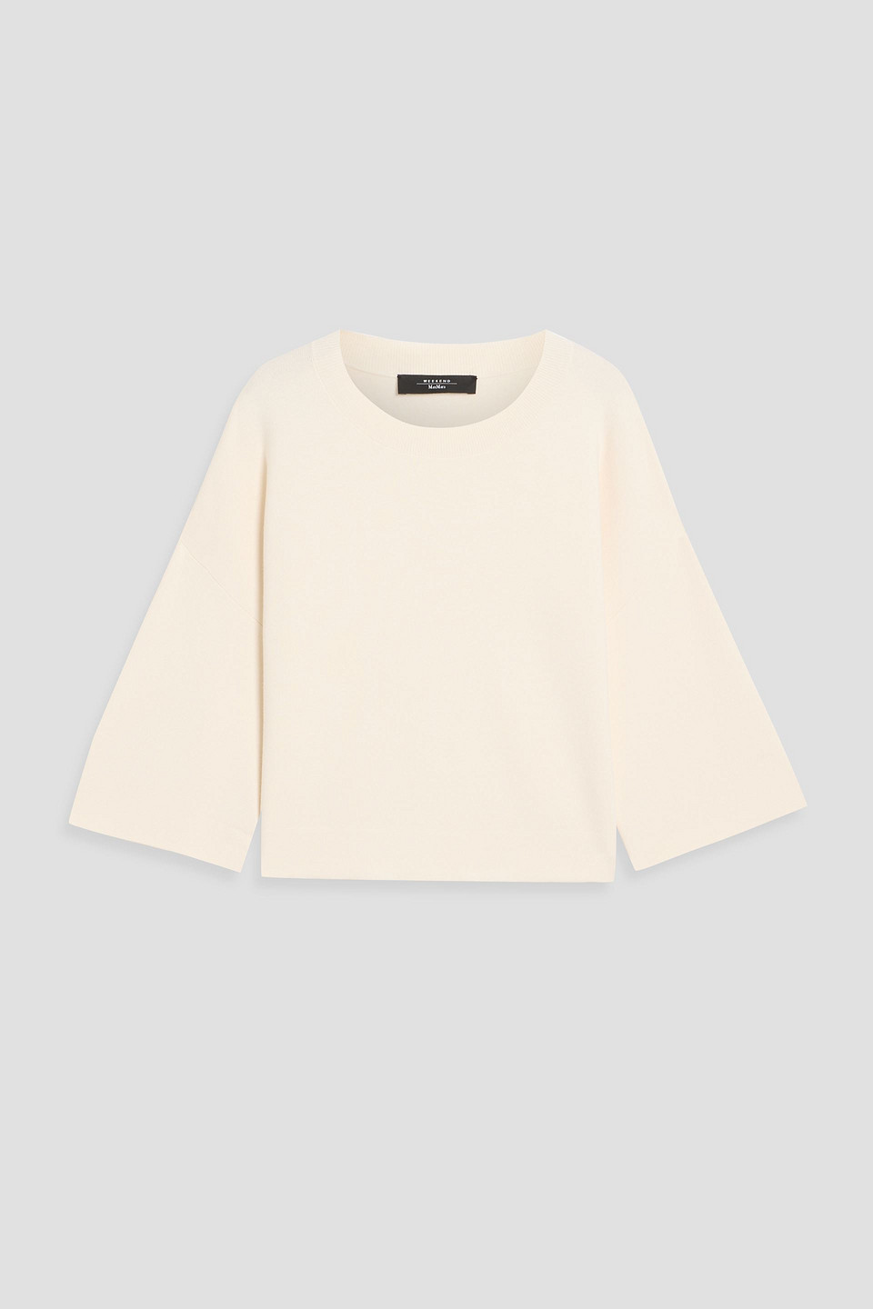 Weekend Max Mara Amato Stretch-knit Sweater In White