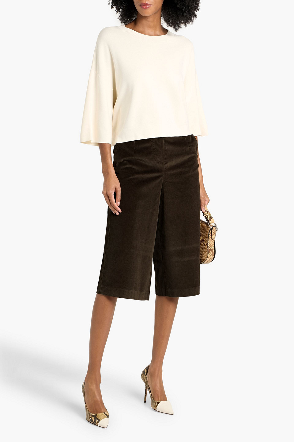 Weekend Max Mara Amato Stretch-knit Sweater In White