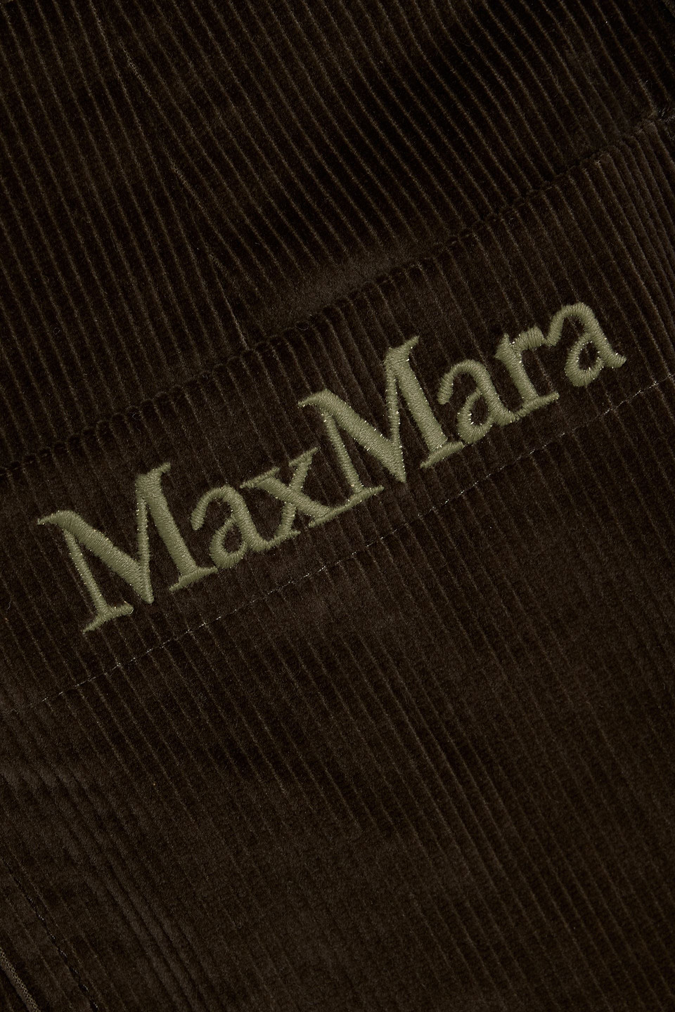 Max Mara Zenith Cotton-blend Corduroy Culottes In Green