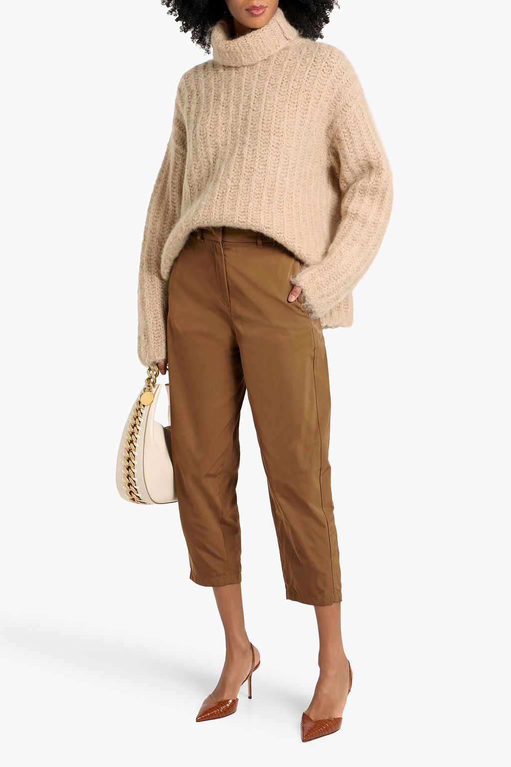 MAX MARA Candore cropped twill tapered pants