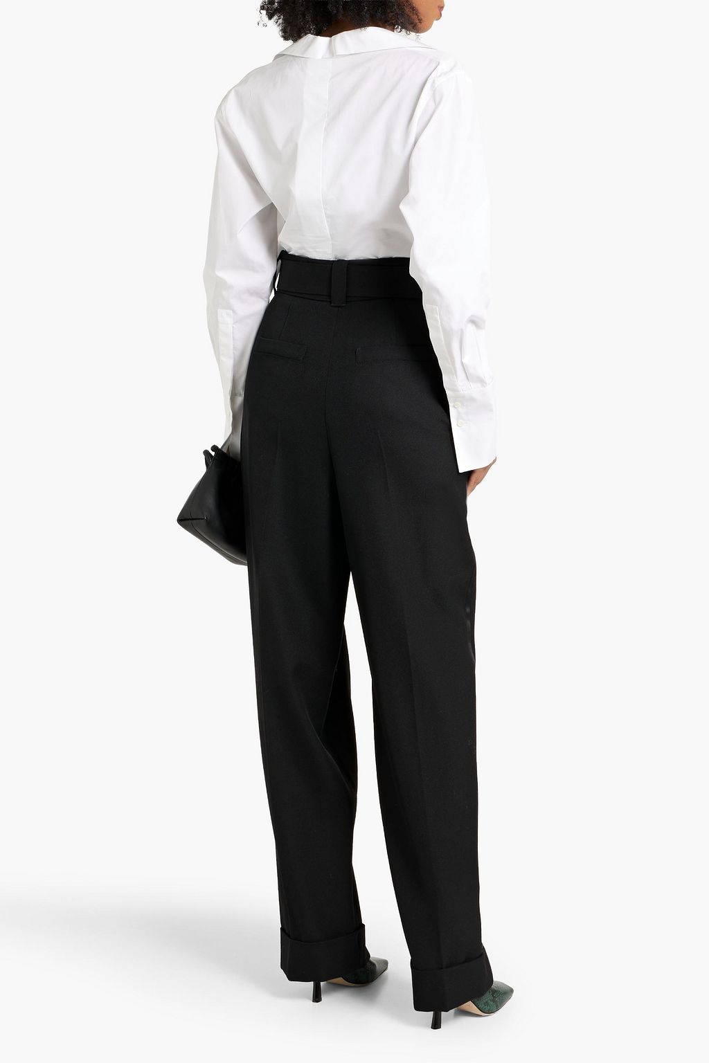 MAX MARA Street belted wool tapered pants