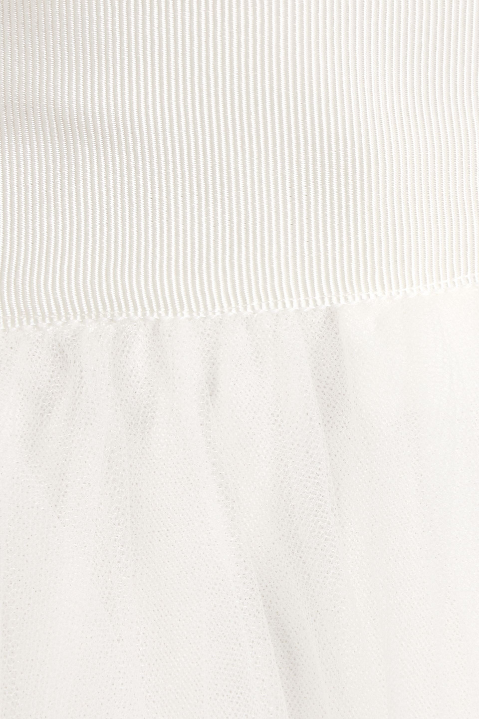 Max Mara Gomito Gathered Tulle Maxi Skirt In White