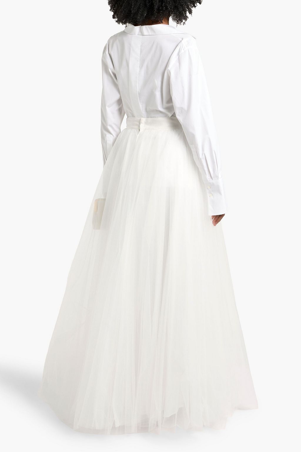MAX MARA Gomito gathered tulle maxi skirt