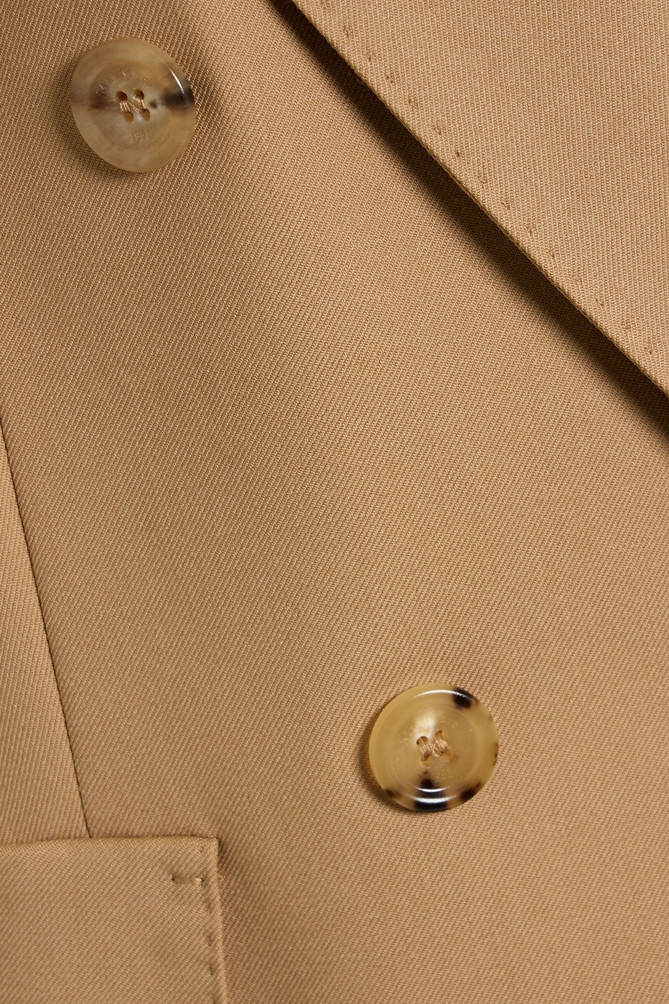 Max Mara Osanna Double-breasted Wool-twill Blazer In Brown