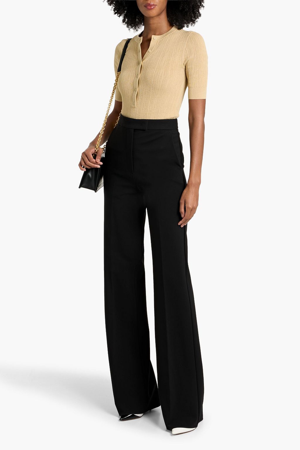 MAX MARA Norcia stretch-cady flared pants