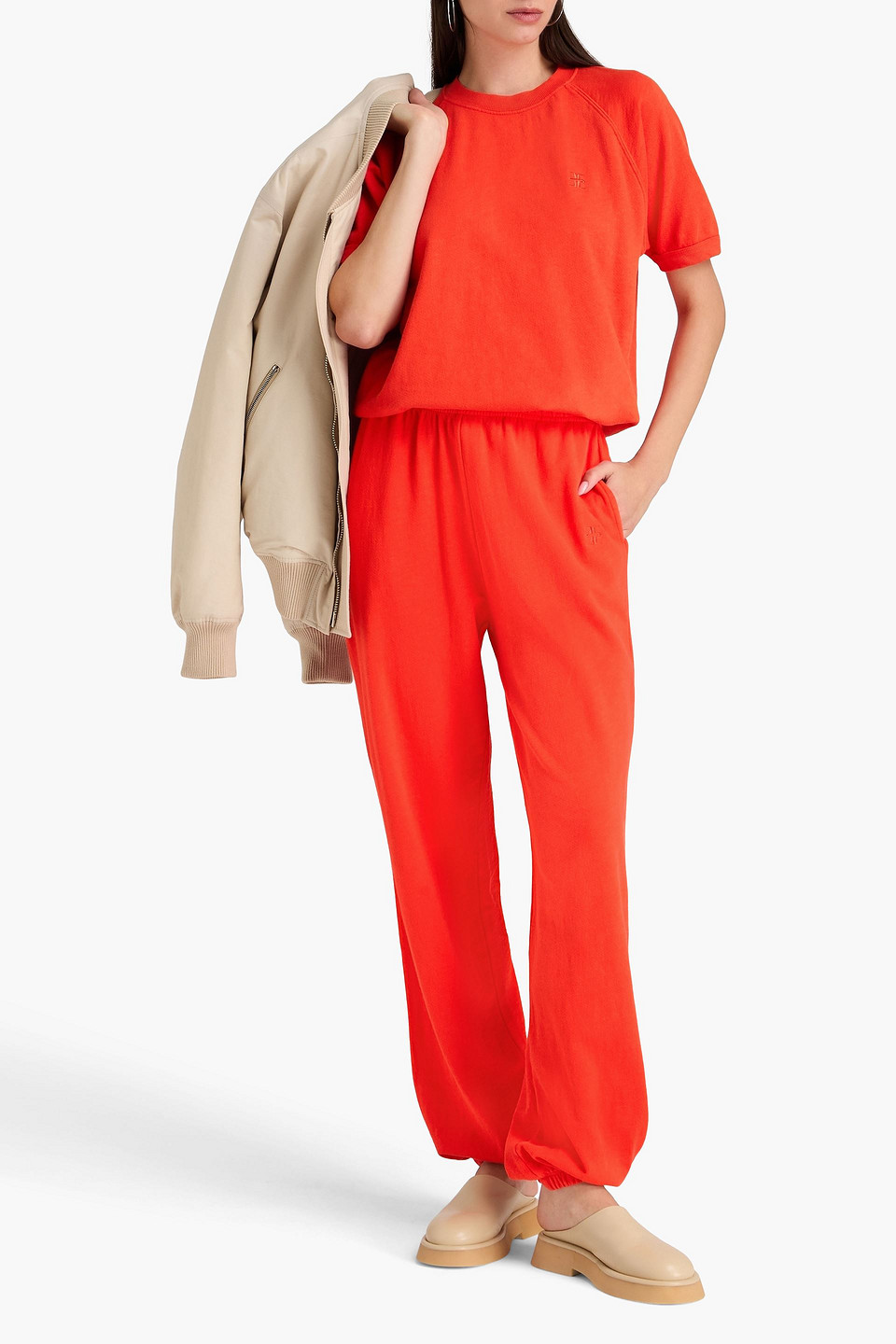  éterne - Track Pants Aus Baumwollfrottee - Rot - Xs 
