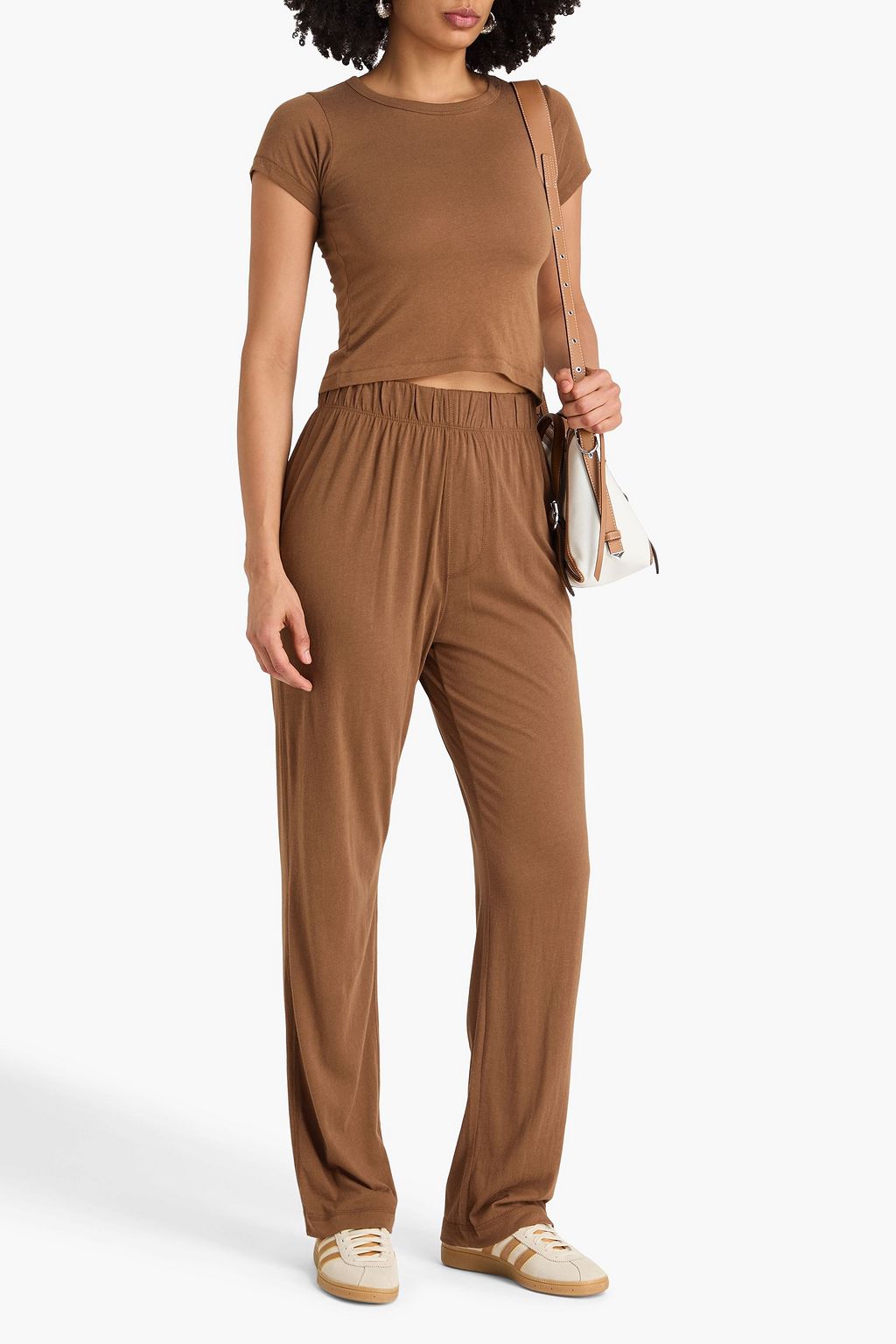 ÉTERNE تي شيرت من الجيرسي المصنوع من مزيج المودال والقطن