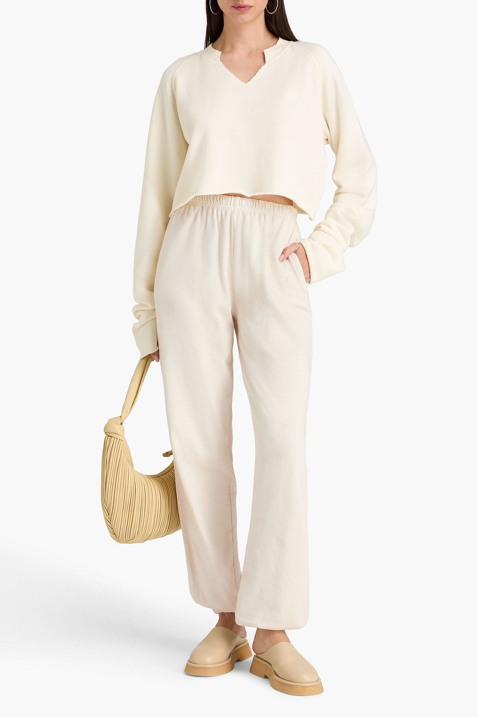  éterne - Track Pants Aus Baumwollfrottee - Weiß - Xs 