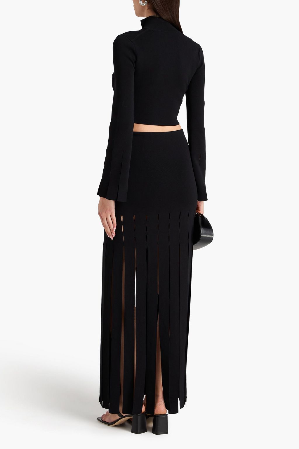 NANUSHKA Cropped ribbed-knit cardigan