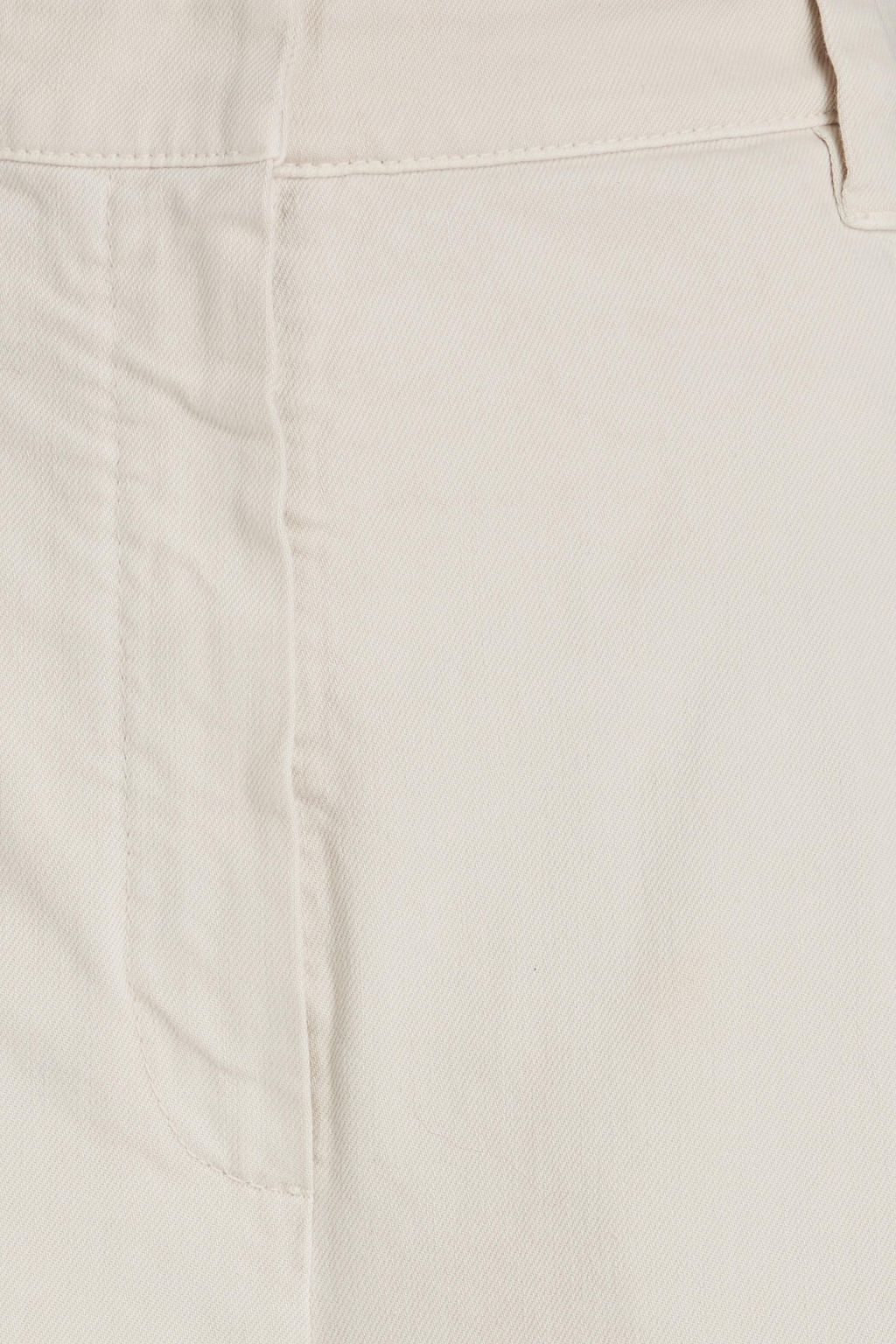 BRUNELLO CUCINELLI Cotton-blend gabardine wide-leg pants