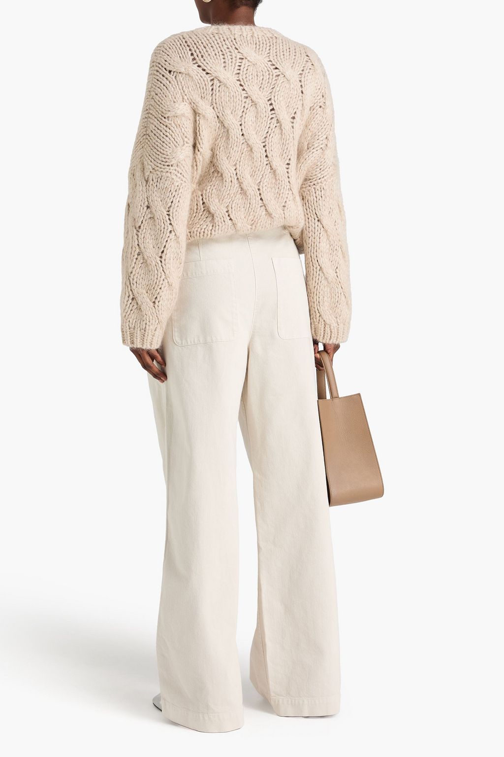 BRUNELLO CUCINELLI Cotton-blend gabardine wide-leg pants