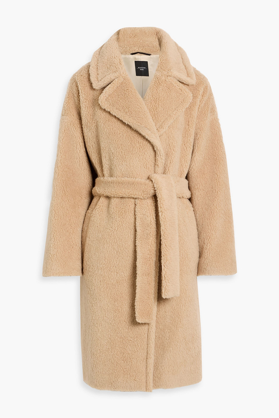 Weekend Max Mara Emmy Wool-blend Coat In Brown