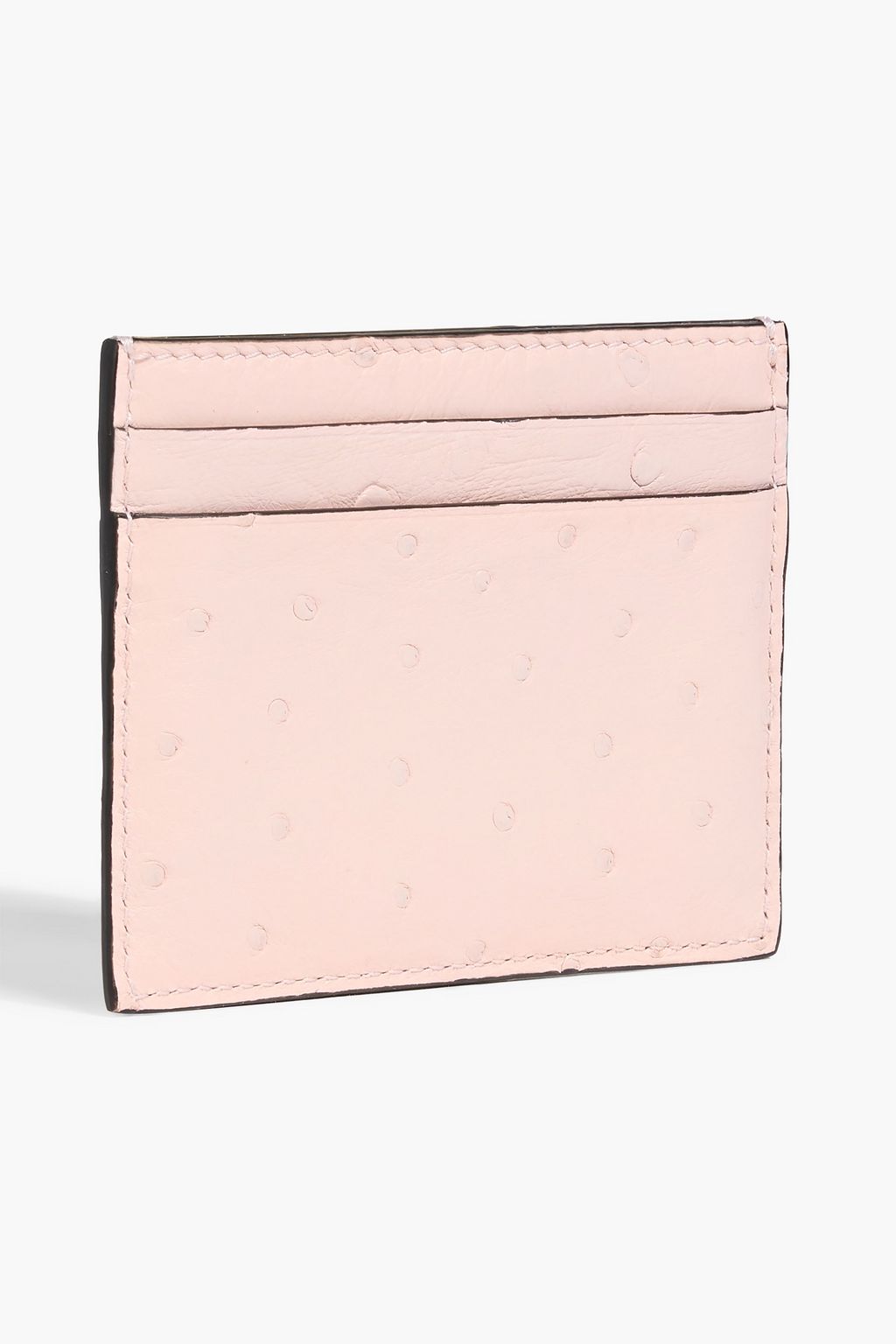VALENTINO GARAVANI VLOGO Signature ostrich-effect leather cardholder