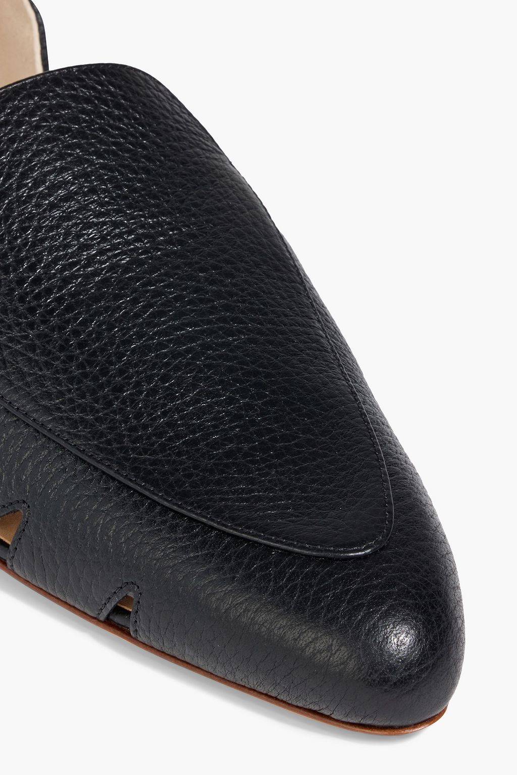 GABRIELA HEARST Rory cutout pebbled-leather point-toe flats