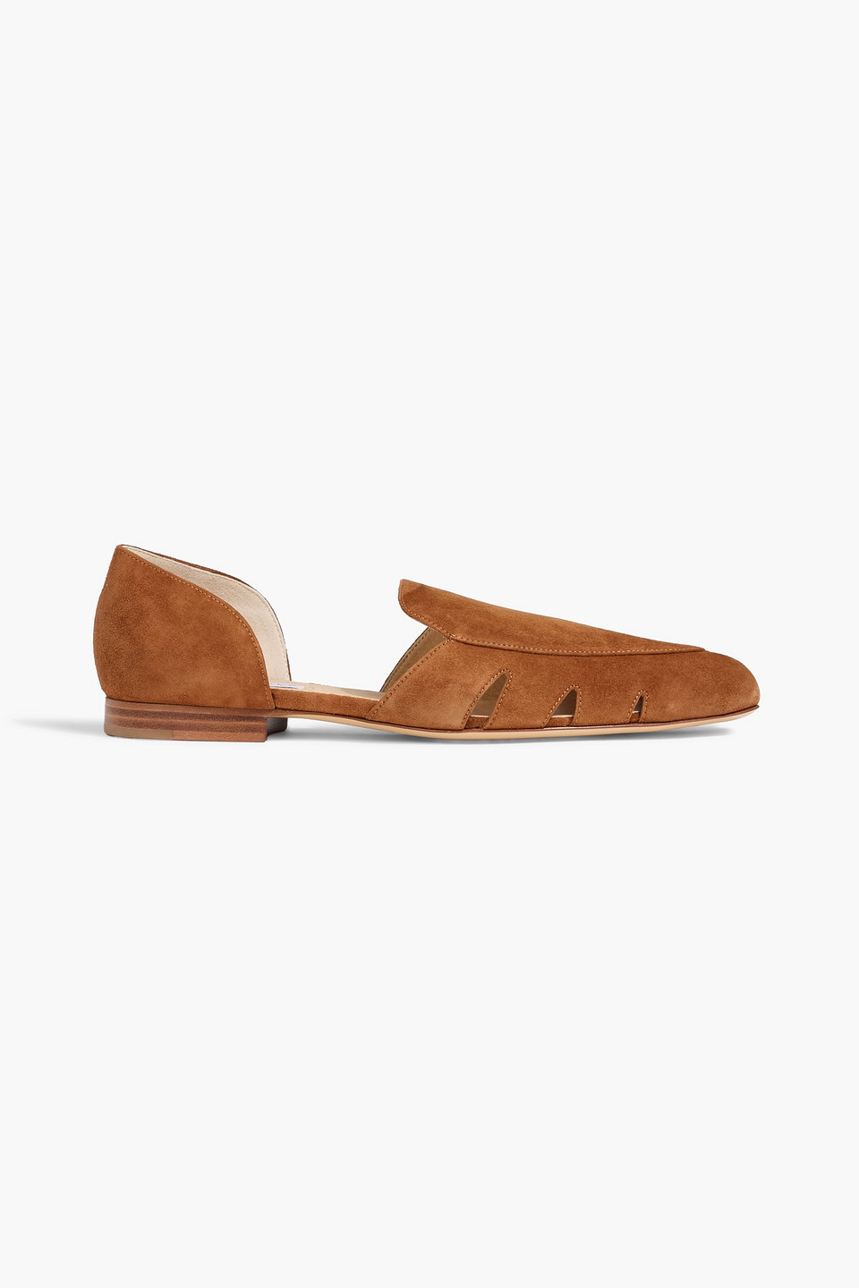 Gabriela Hearst Rory Suede Point-toe Flats In Brown