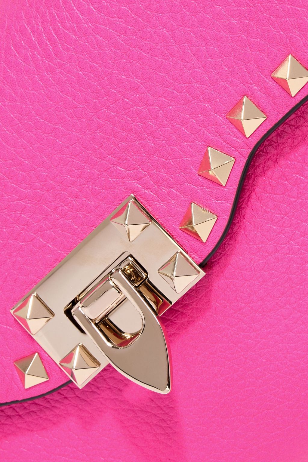 VALENTINO GARAVANI Rockstud pebbled-leather shoulder bag