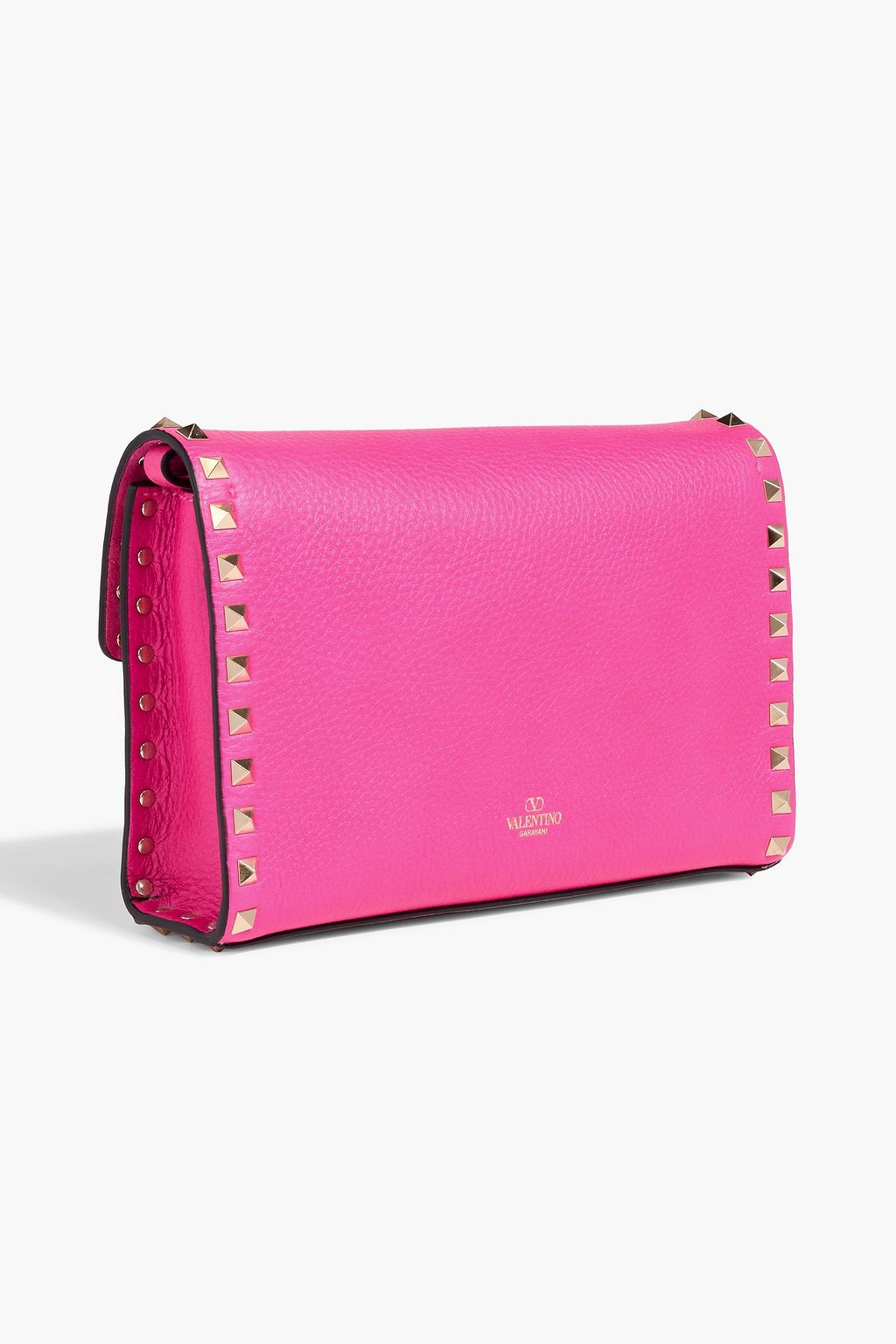 VALENTINO GARAVANI Rockstud pebbled-leather shoulder bag