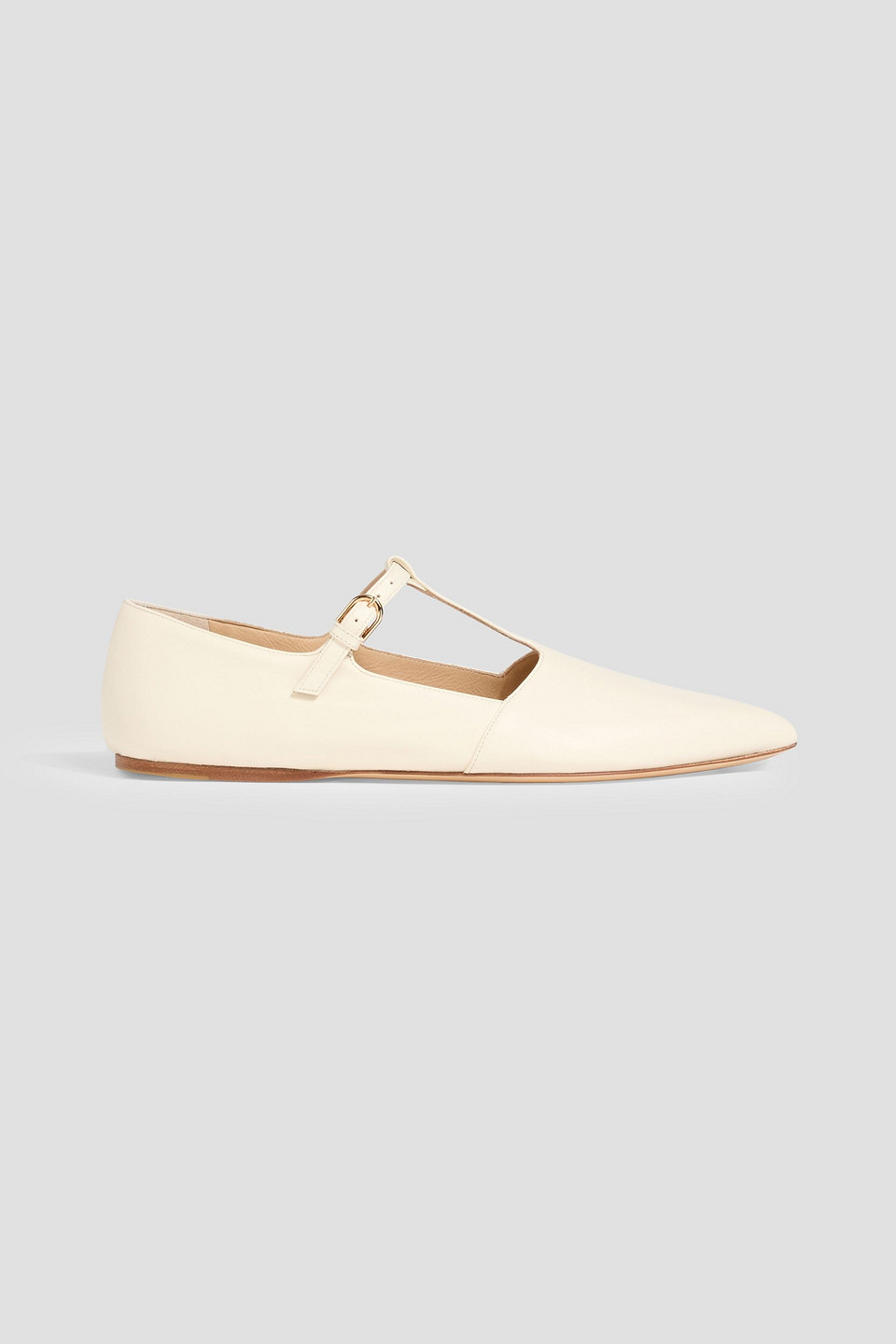 Gabriela Hearst Mary-jane-ballerinas „lola“ Aus Leder In Neutral