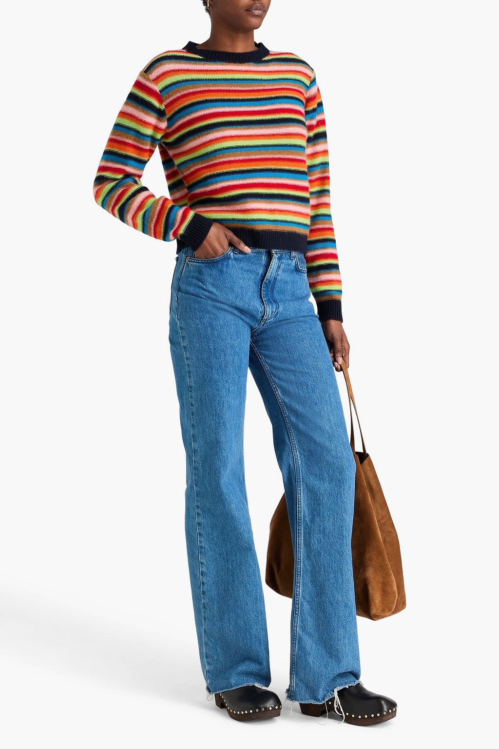 THE ELDER STATESMAN Vista striped cashmere sweater