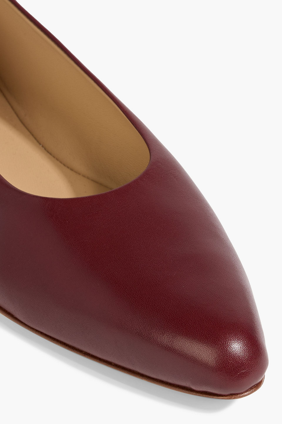 Gabriela Hearst Aveda Flat Loafer In Bordeaux Leather & Suede In Brown