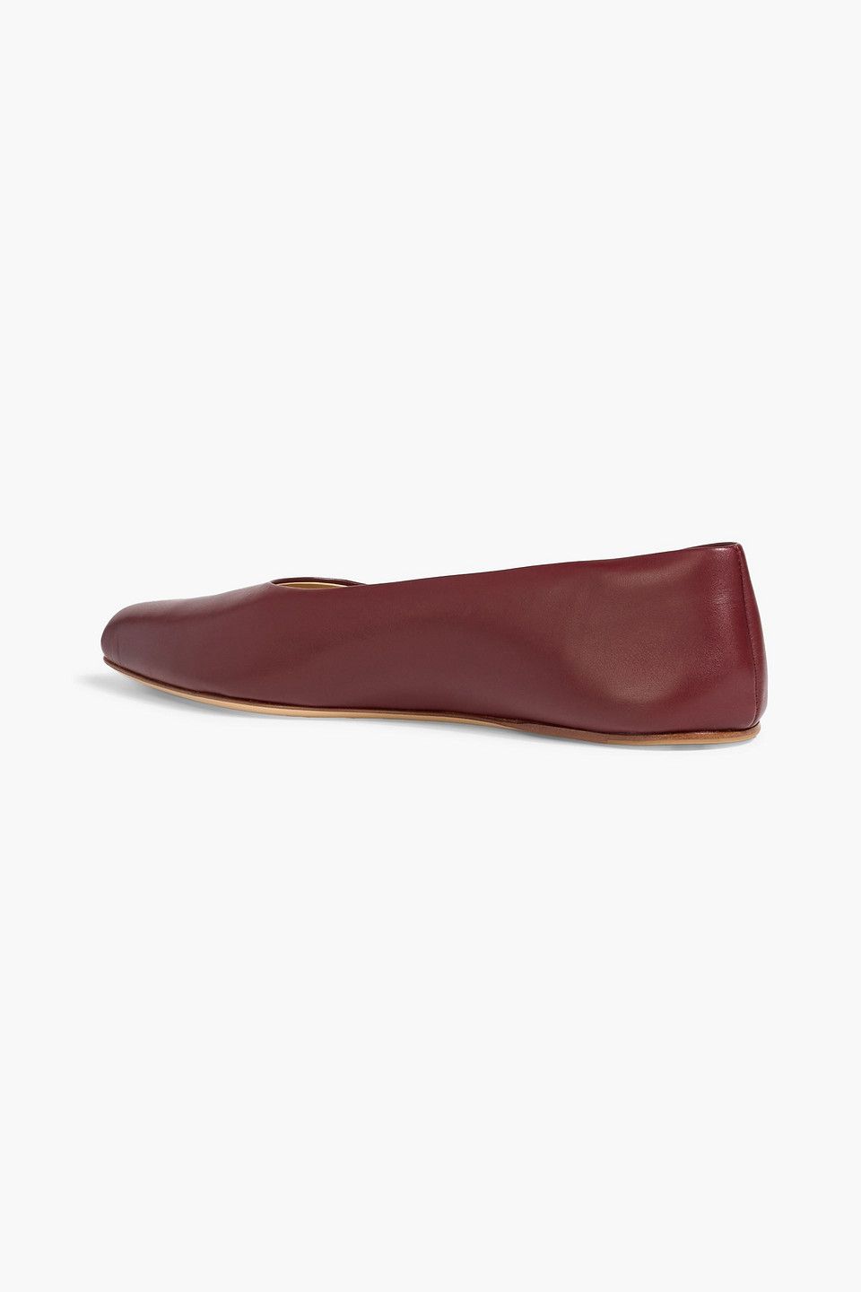 Gabriela Hearst Aveda Flat Loafer In Bordeaux Leather & Suede In Brown