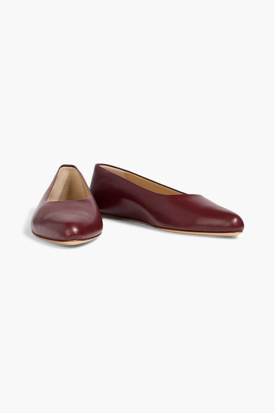 Gabriela Hearst Aveda Flat Loafer In Bordeaux Leather & Suede In Brown