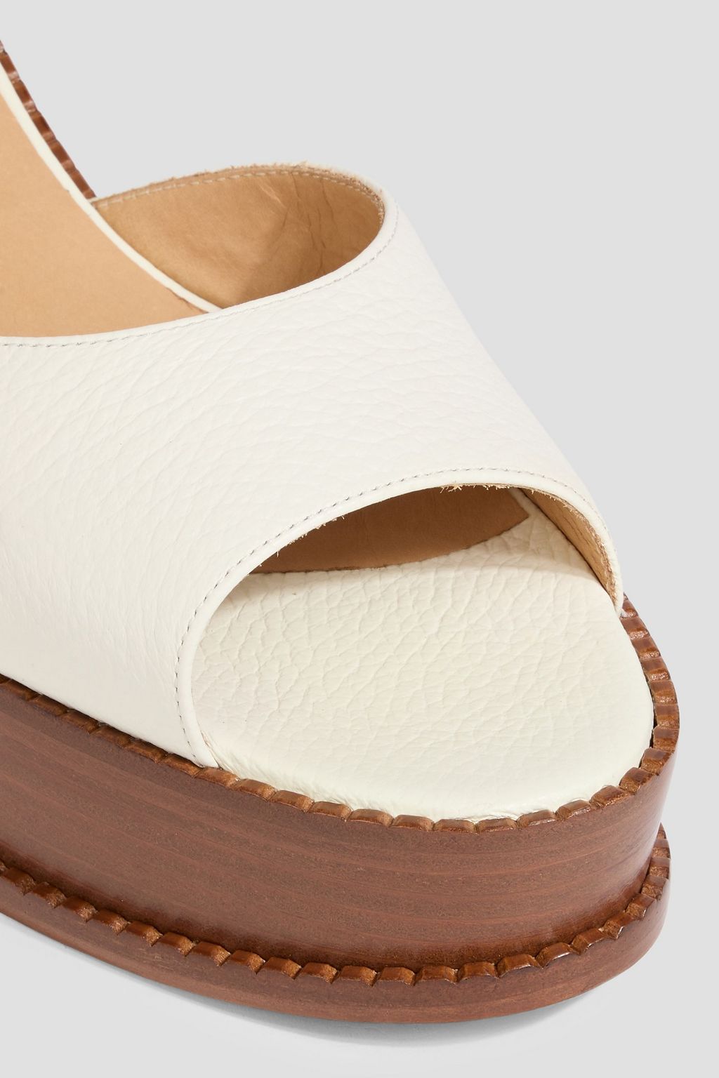 GABRIELA HEARST Zuri pebbled-leather platform sandals | THE OUTNET