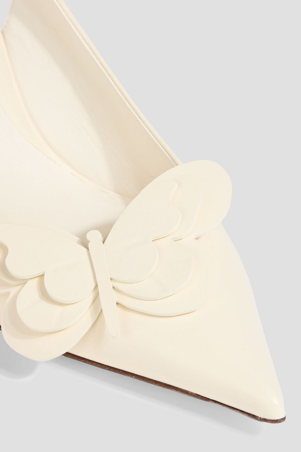 VALENTINO GARAVANI Appliquéd leather slingback pumps