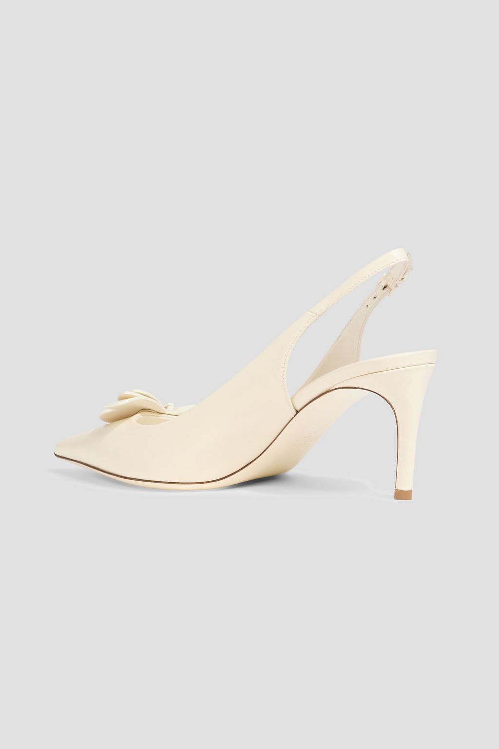 VALENTINO GARAVANI Appliquéd leather slingback pumps