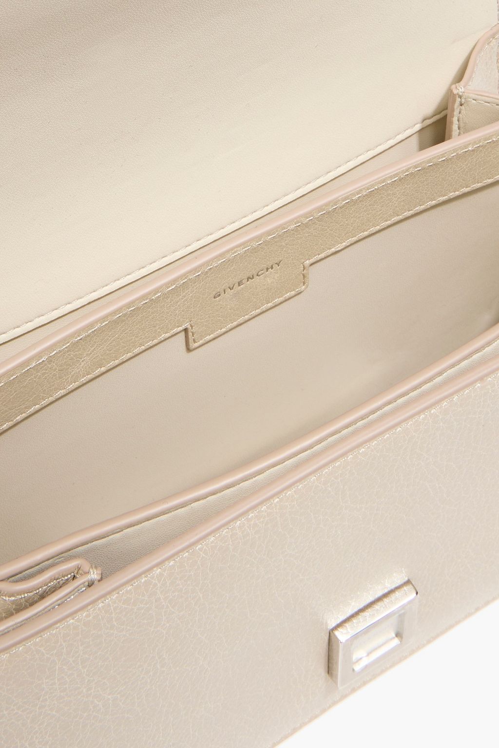 GIVENCHY 4G embroidered canvas and pebbled-leather shoulder bag