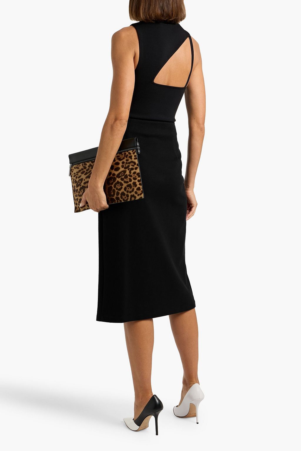 WEEKEND MAX MARA Deborah draped flannel midi skirt