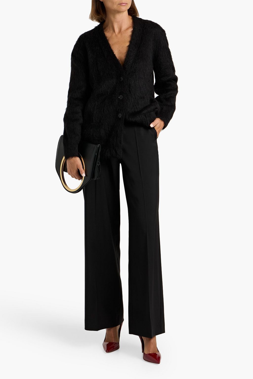 WEEKEND MAX MARA Visivo wool-crepe wide-leg pants